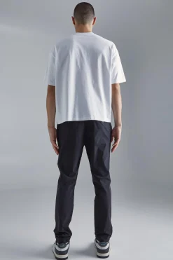 boohooMAN Technical Stretch Tailored Slim Fit Trousers | UK| Trousers