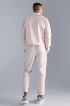 boohooMAN Textured Geo Boxy Zip Through Overshirt | UK| Sets & Co-Ords