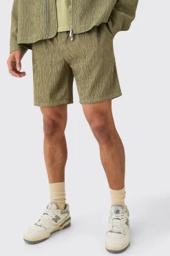 boohooMAN Textured Satin Elasticated Waist Shorts | UK| Shorts