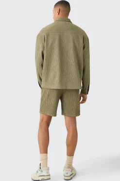 boohooMAN Textured Satin Elasticated Waist Shorts | UK| Shorts