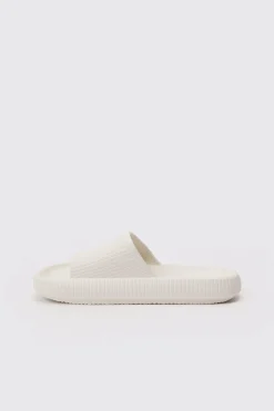 boohooMAN Textured Slider In | UK| Sliders & Slippers