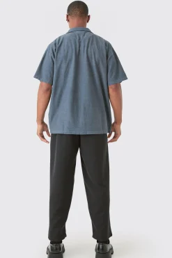 boohooMAN Textured Washed Dropped Shoulder Revere Shirt | UK| Shirts