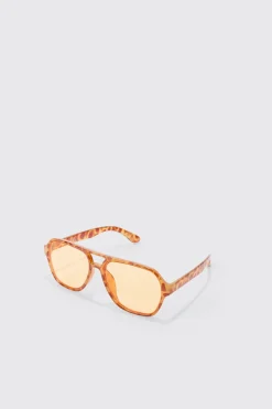 boohooMAN Tortoise Aviator Sunglasses In | UK| Sunglasses