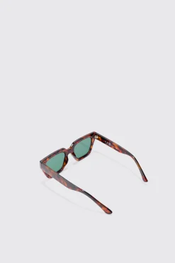 boohooMAN Tortoise Square Frame Sunglasses In | UK| Sunglasses