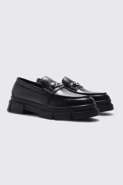 boohooMAN Track Sole Snaffle Loafer | UK| Smart Shoes