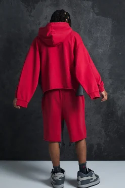 boohooMAN Trippie d Oversized Boxy Heavy Washed & Distressed Hoodie | UK| Hoodies & Sweatshirts