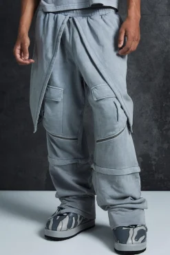 boohooMAN Trippie Redd Oversized Heavy Washed Horn Hooded Jogger | UK| Trousers|Joggers
