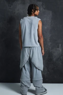 boohooMAN Trippie Redd Oversized Heavy Washed Horn Hooded Jogger | UK| Trousers|Joggers