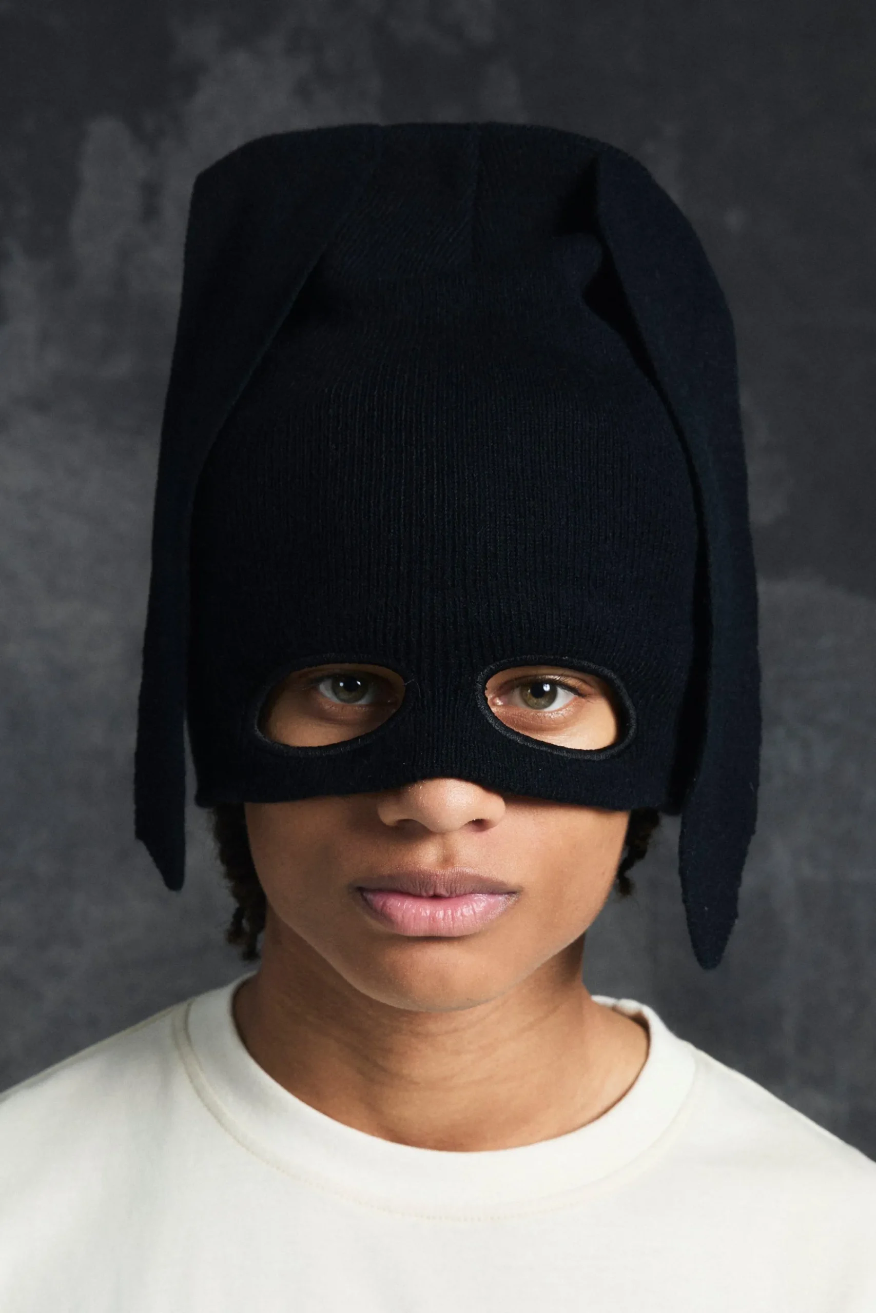 boohooMAN Trippie Redd Ribbed Bunny Ears Beanie In | UK| Hats & Caps