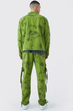 boohooMAN Twill Tie Dye Harrington Jacket | UK| Sets & Co-Ords