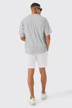 boohooMAN Two Tone Boxy Ripple Pleated Shirt | UK| Shirts