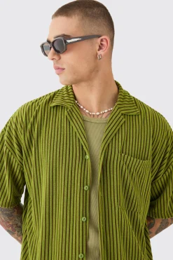 boohooMAN Two Tone Towelling Boxy Shirt | UK| Shirts