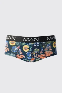 boohooMAN Varsity Print Briefs | UK| Underwear & Socks|Underwear & Socks