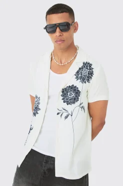 boohooMAN Viscose Sunflower Shirt | UK| Shirts