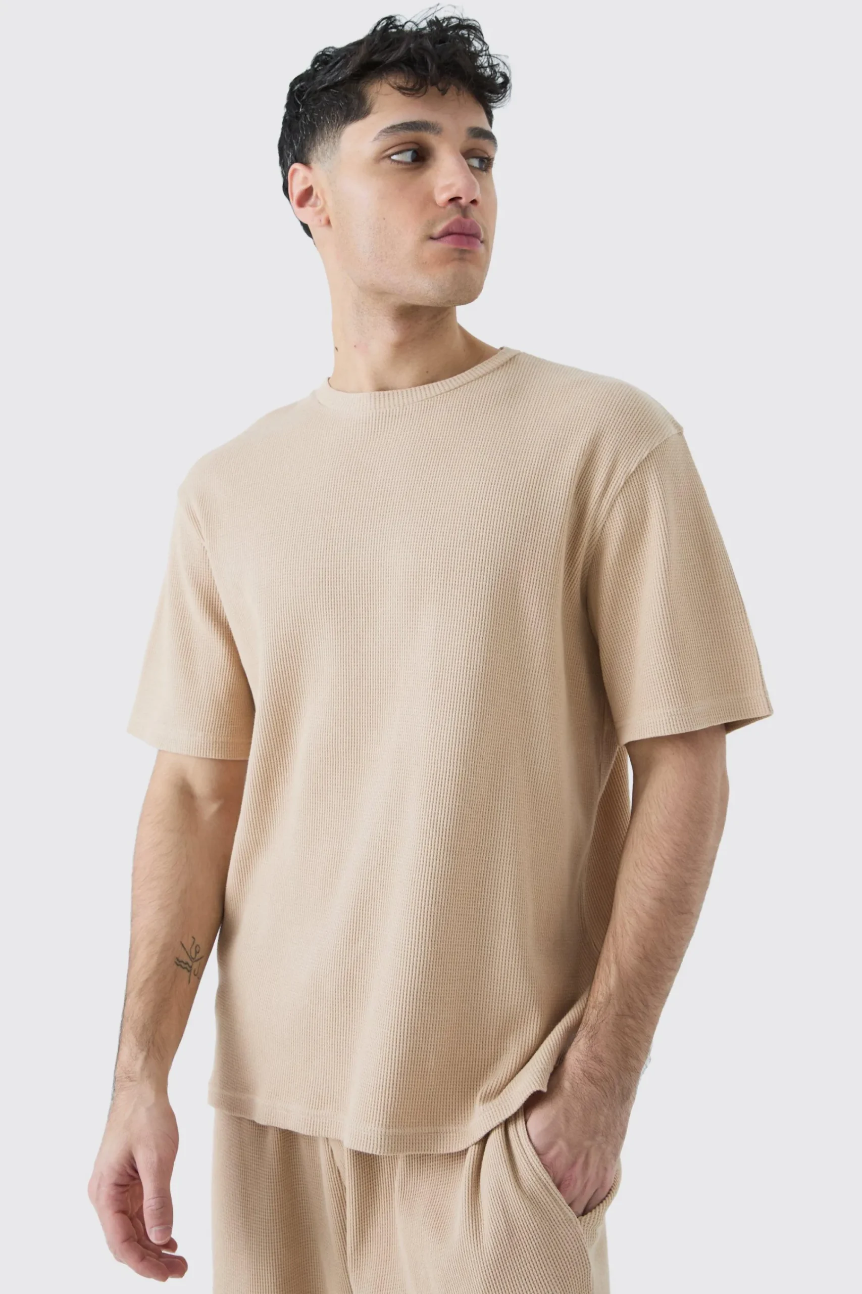 Waffle T-shirt | UK^boohooMAN