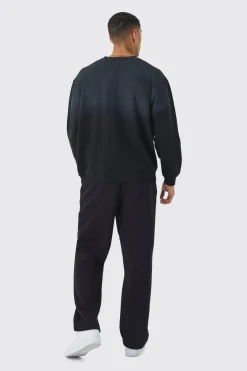 boohooMAN Washed Blurred Ofcl Print Sweatshirt | UK| Hoodies & Sweatshirts