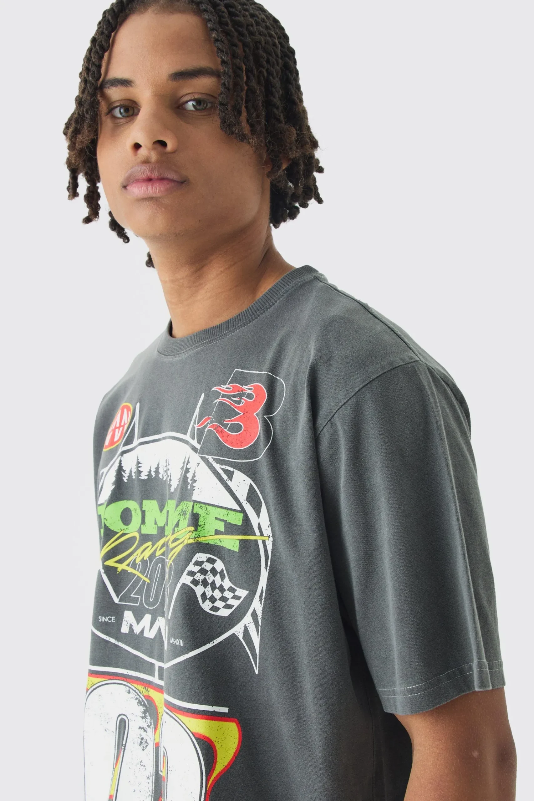 Washed Moto Graphic T-Shirt | UK^boohooMAN