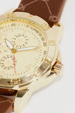 boohooMAN Watch With Faux Leather Print Strap | UK| Jewellery & Watches