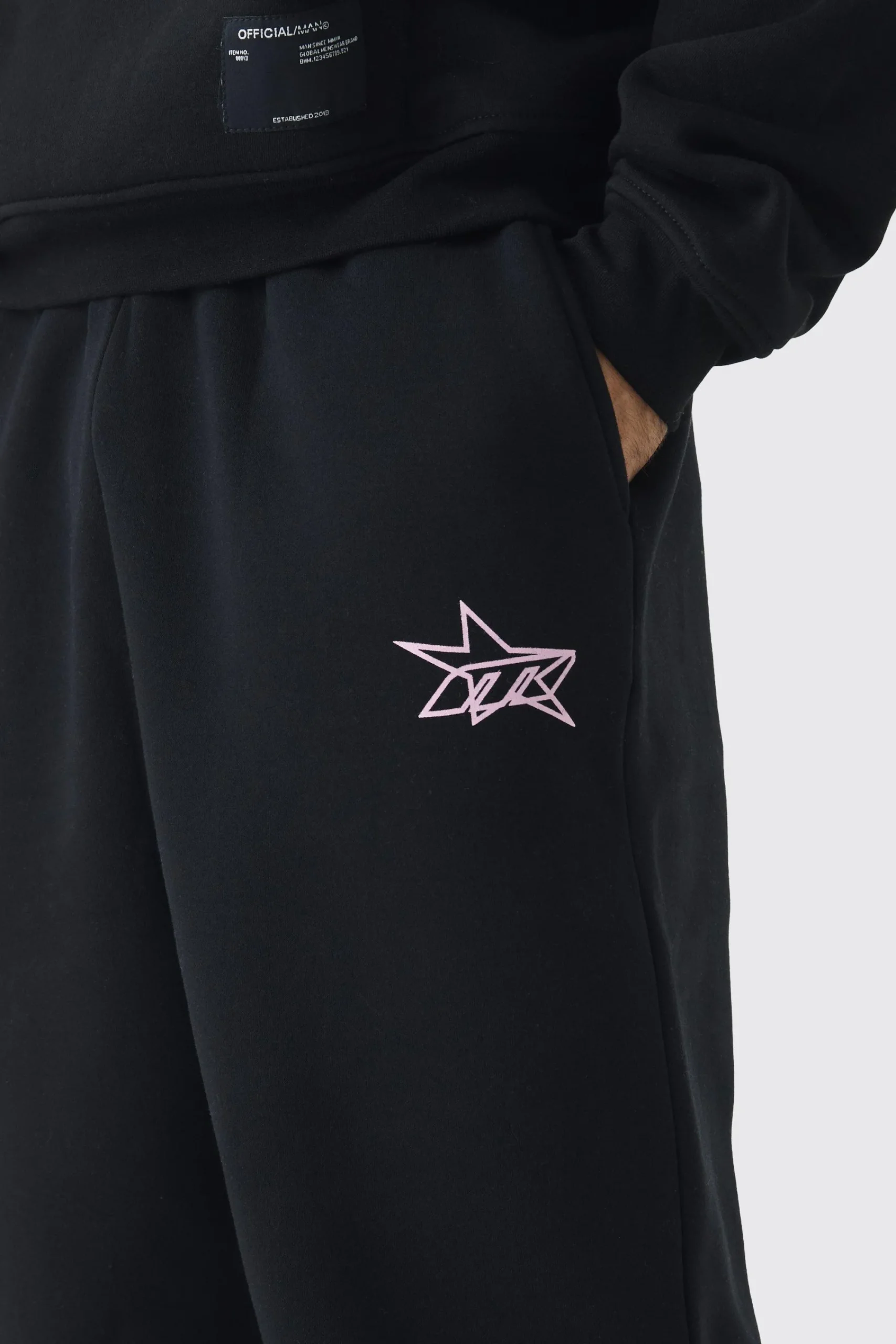 boohooMAN Wide Leg Star Printed Joggers | UK| Joggers