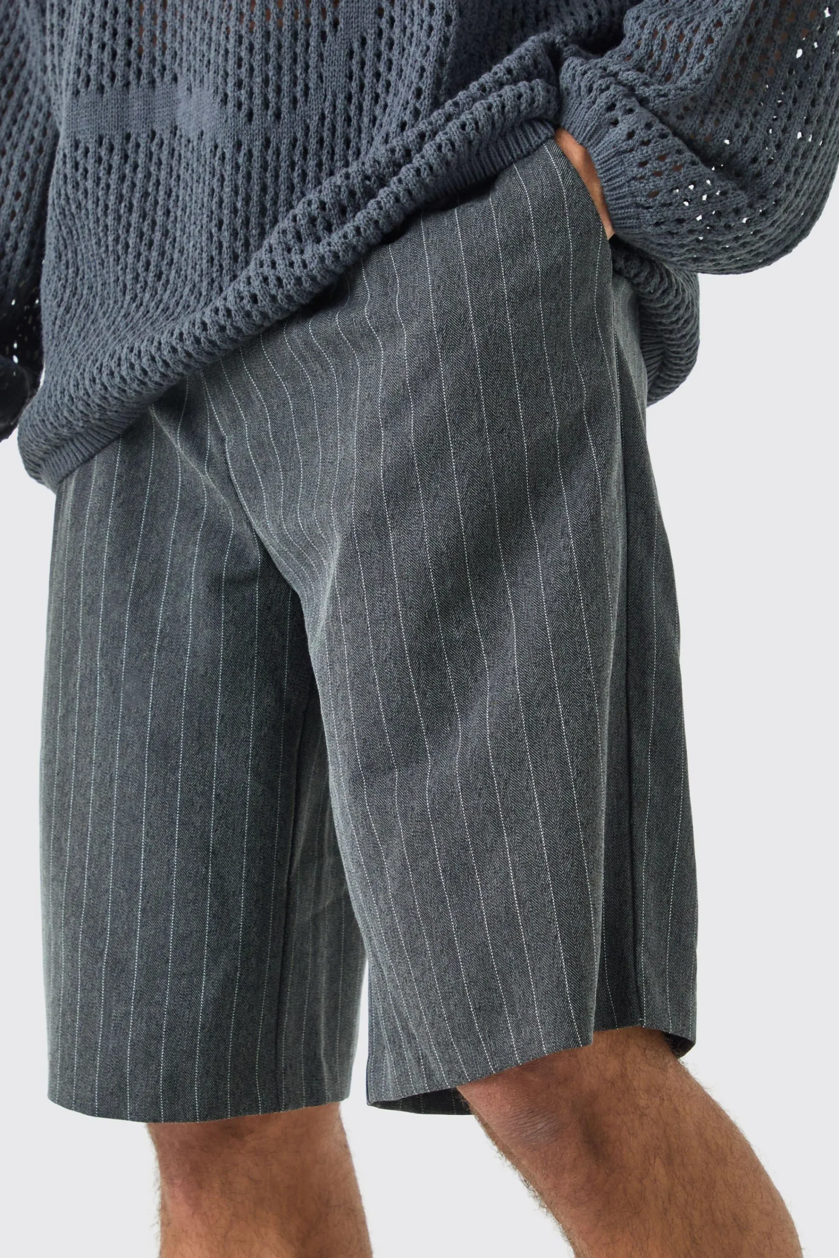 boohooMAN Wide Leg Tailored Pleated Jort | UK| Shorts