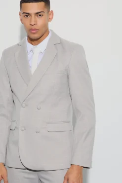 boohooMAN Window Check Double Breasted Slim Fit Blazer | UK| Suits & Tailoring