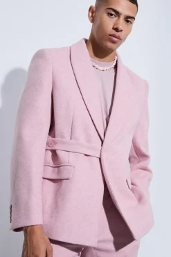 boohooMAN Wool Look Oversized Strap Detail Suit | UK| Suits & Tailoring