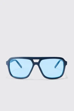 boohooMAN Wrap Aviator Sunglasses In | UK| Sunglasses